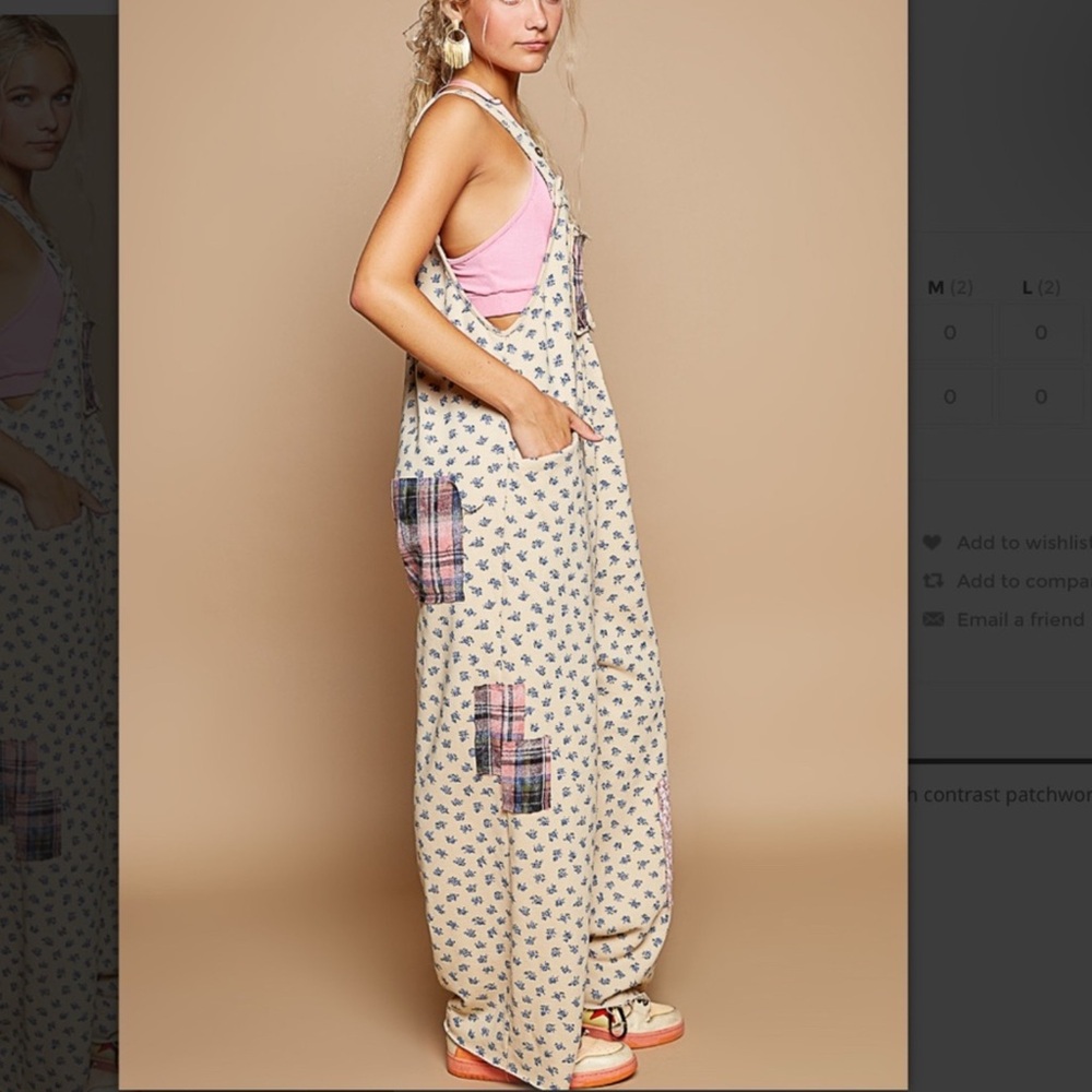 POL Cream, Blue, Pink Jumpsuit
Gr8 condition
height-adjustable 
nonsmoking home - Picture 4 of 7